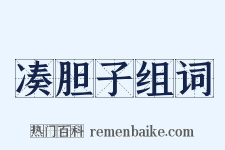 凑胆子组词是什么意思的图片